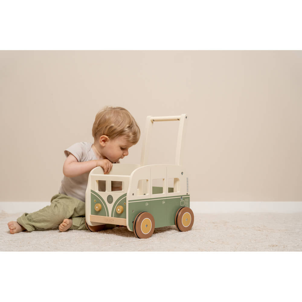 Vintage loopwagen Little Dutch - groen