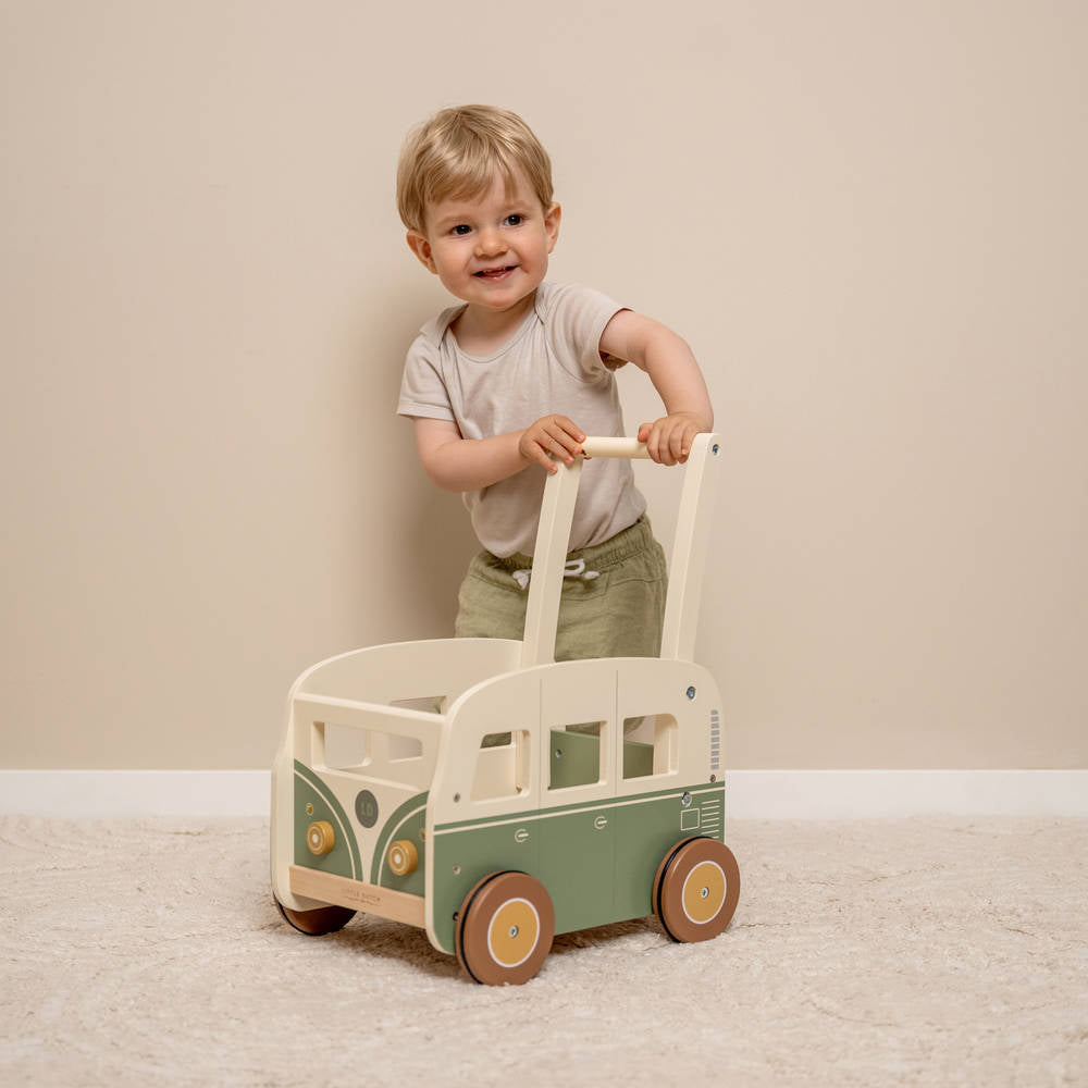 Vintage loopwagen Little Dutch - groen