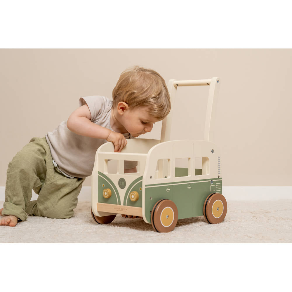 Vintage loopwagen Little Dutch - groen