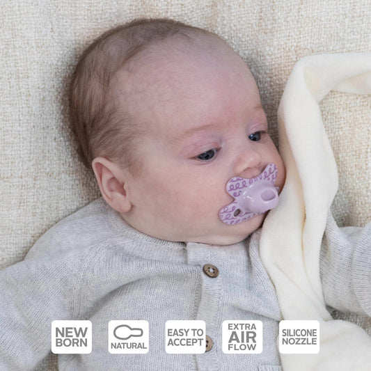 Difrax natural newborn grijs 2 stuks