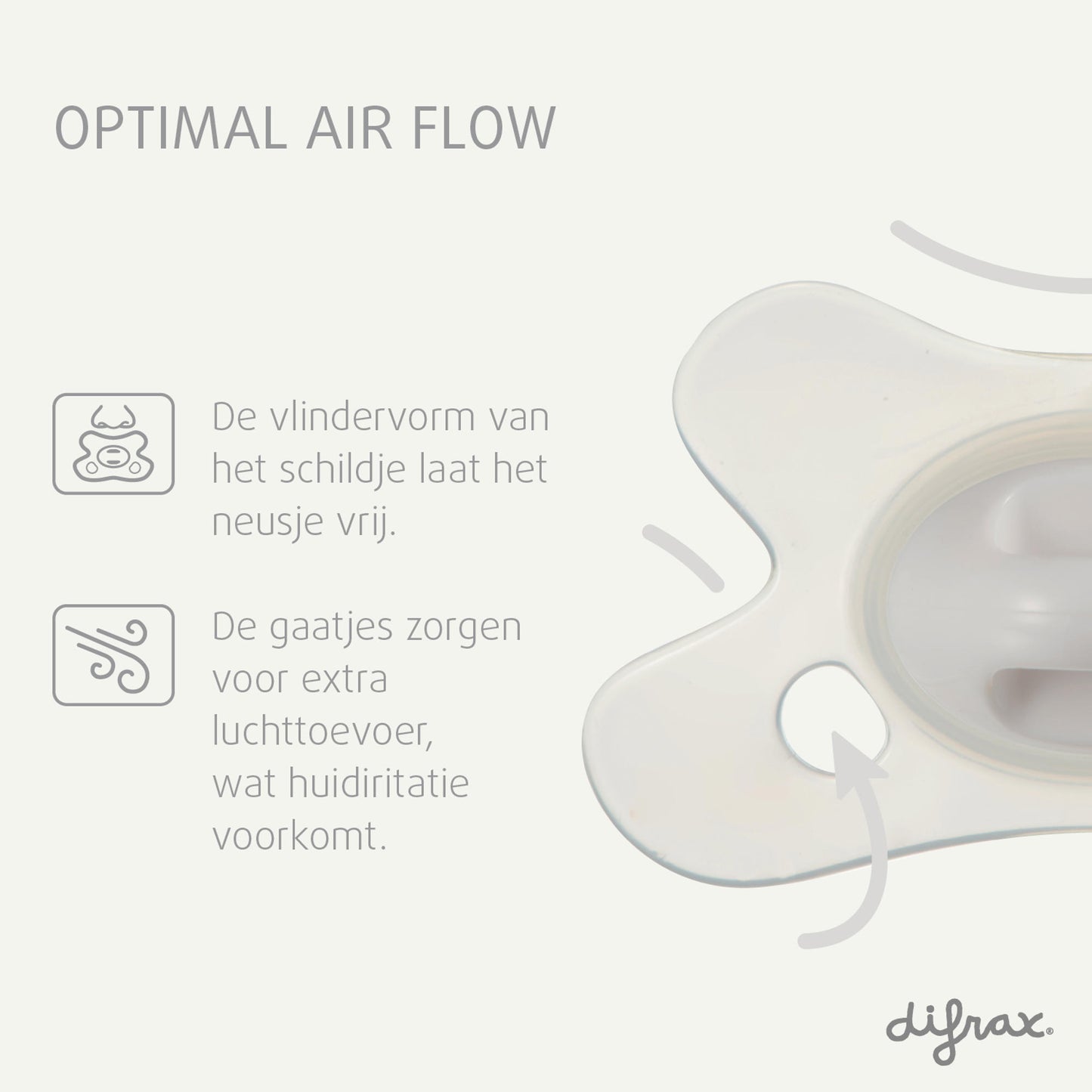 Difrax natural newborn grijs 2 stuks