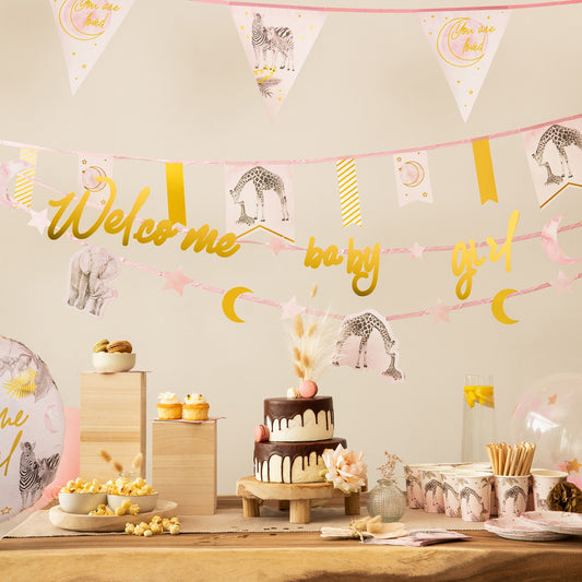 Vlaggenlijn baby safari girl 'You are loved' (6m)