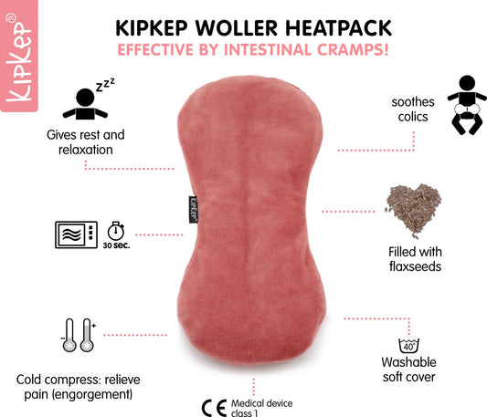 Kipkep woller warmtekussen rose