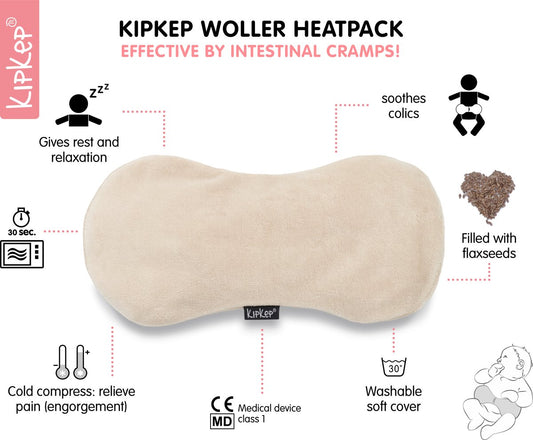 Kipkep woller warmtekussen creme
