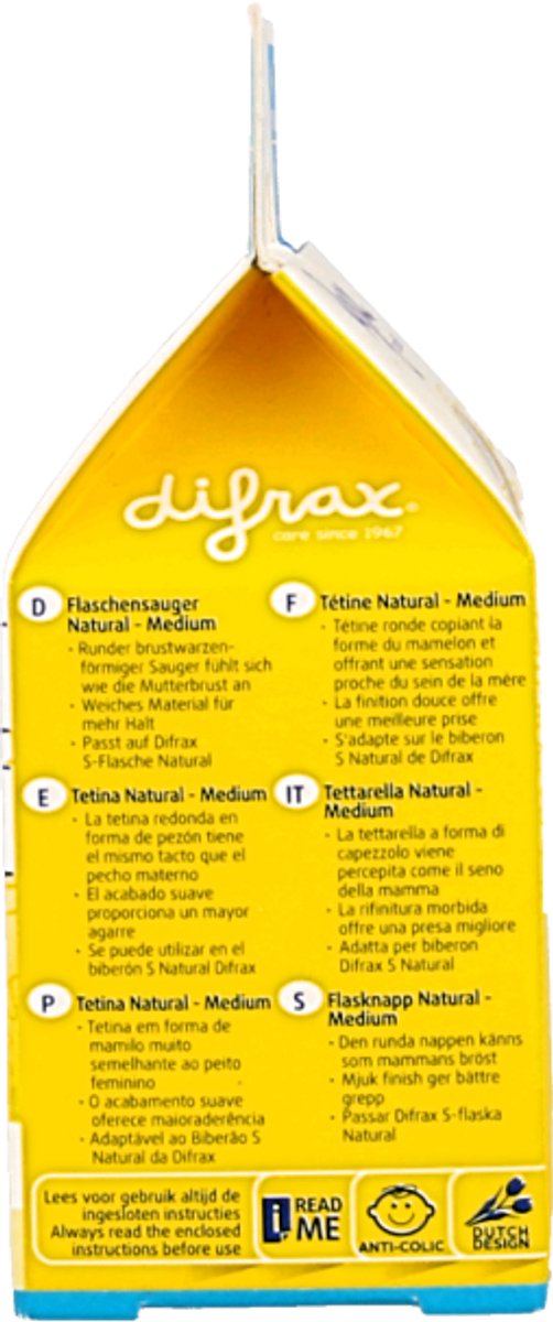 Difrax medium spenen voor fles