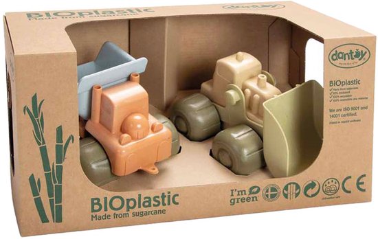 Dantoy Bio bouwvoertuigen 2 stuks