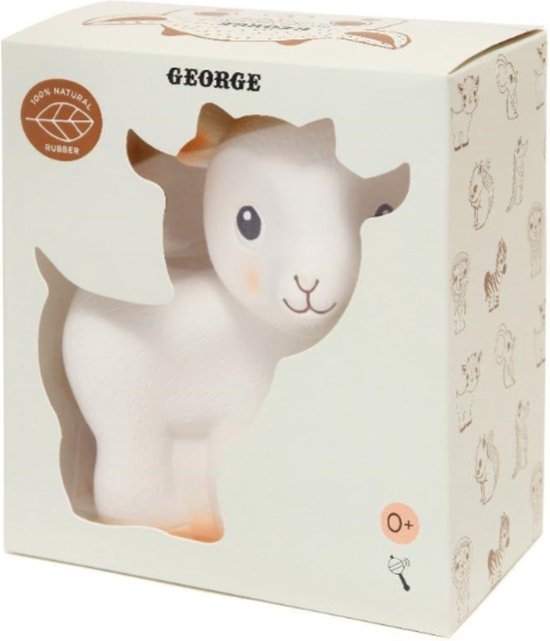 100% natural rubber toy George the Goat - bad- en badspeeltje