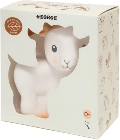 100% natural rubber toy George the Goat - bad- en badspeeltje