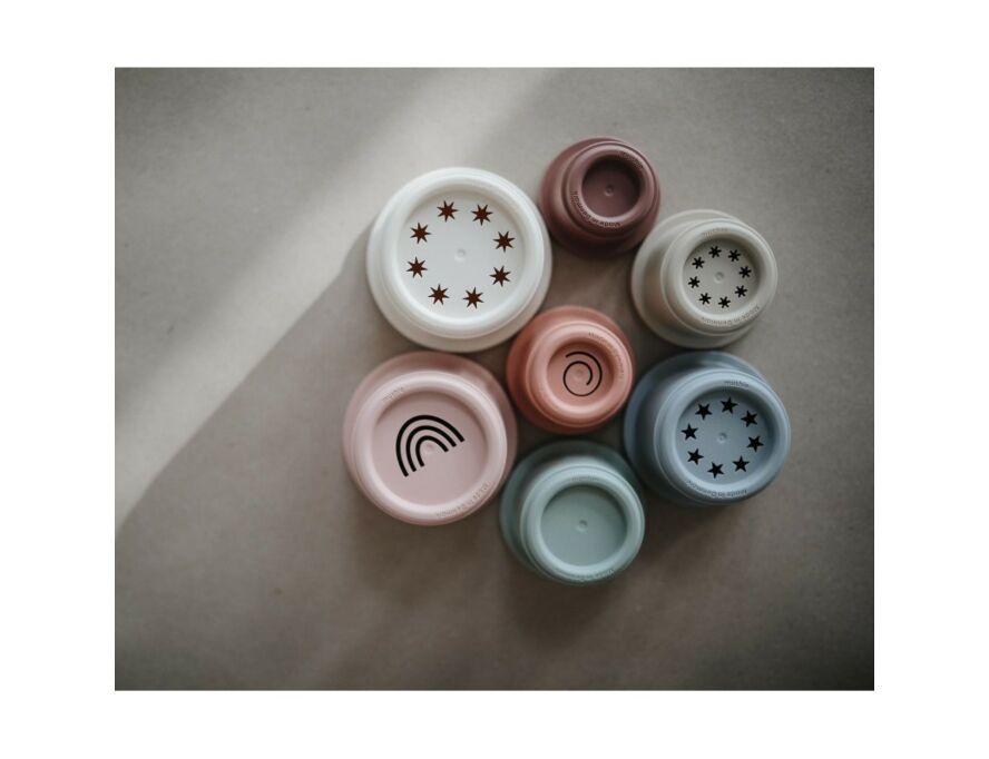 Mushie stacking cups