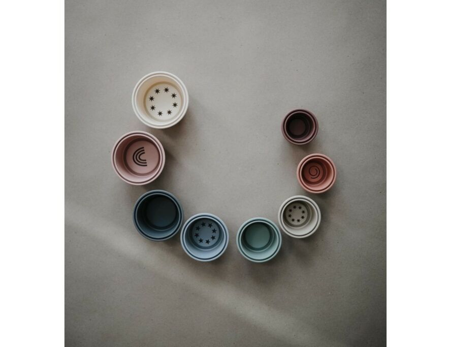 Mushie stacking cups