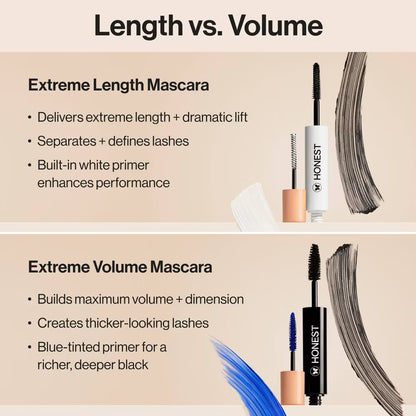 Honest Beauty Extreme Length 2-in-1 Mascara and Lash Primer with Jojoba Esters