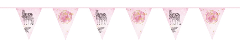 Vlaggenlijn baby safari girl 'You are loved' (6m)